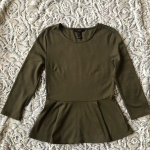 Olive green peplum too